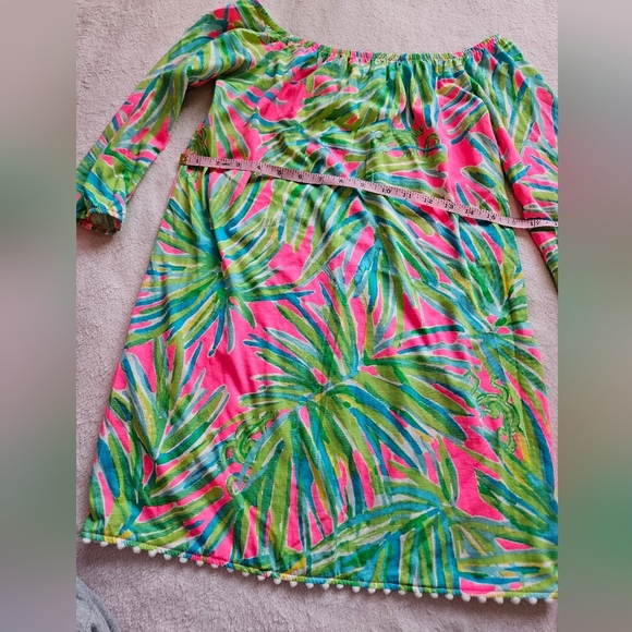 Lilly Pulitzer Girls Mini Enna Off- Shoulder Dress L(8-10) - Picture 4 of 7